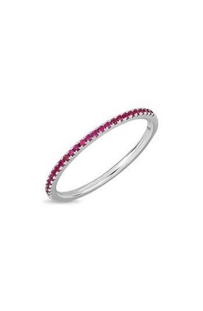 Bony Levy 18K Gold El Mar Ruby Stackable Ring in 18K White Gold at Nordstrom Rack, Size 6.5