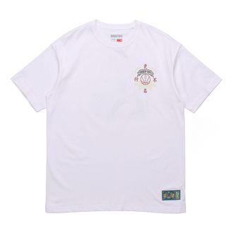 Li-Ning BADFIVE Basketball Series Printing Sports Short Sleeve White AHSQ803-3