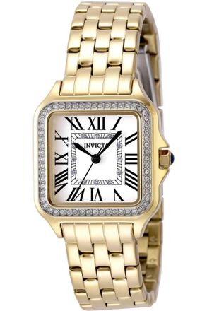 Invicta Angel 48995 Dames Horloge - Quartz Uurwerk - Roestvrij Staal met zilveren Wijzerplaat - 28mm