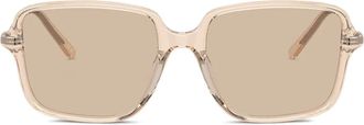 Brunello Cucinelli oversize frame sunglasses - Neutrals