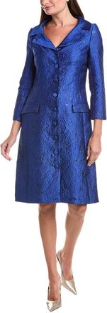 Teri Jon by Rickie Freeman Teri Jon By Rickie Freeman Metallic Jacquard Coat Dress