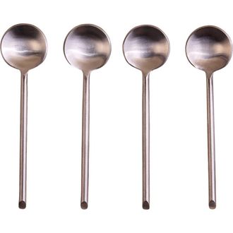 Be Home Thin Spoons - Set of 4 in Metallic Silver at Nordstrom, Size Medium