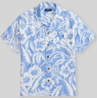 Polo Ralph Lauren Regular Fit Freizeithemd aus reinem Leinen in Bleu, Gr&ouml;&szlig;e XXL