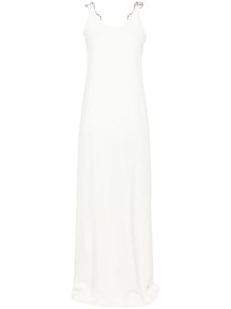 Stella McCartney chain-strap gown - women - Silk/Elastane/Acetate/Acetate/Viscose - 38 - White
