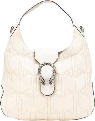 Gucci Pre-owned Shoulder Bags, female, White, Size: ONE SIZE Pre-owned Quilted Satchel