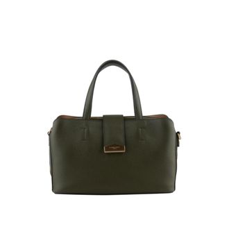 Pourchet Tassen, Dames, Groen, ONE Size, Leer, Cavalcade Handtas