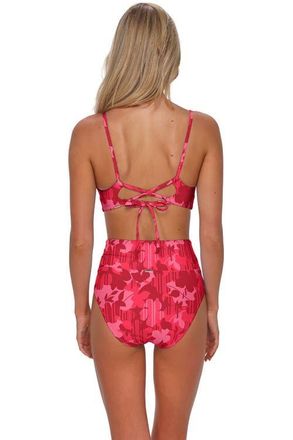 Sunsets Hannah High Waist Bikini Swim Bottoms in Rambling Rose at Nordstrom, Size X-Large