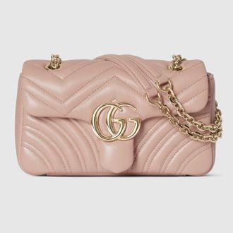 Gucci GG Marmont Small Shoulder Bag, Beige, Leather