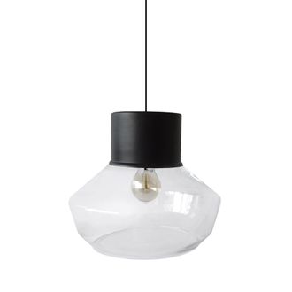 Tosel Suspensi&oacute;n vidrio negro D30 cm