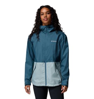 Columbia Regenjacke COLUMBIA INNER LIMITS III JACKET, Damen, Gr. XL, blau (everblau, crushed blau), Obermaterial: 100% Polyester, normal, Jacken Regenjacke