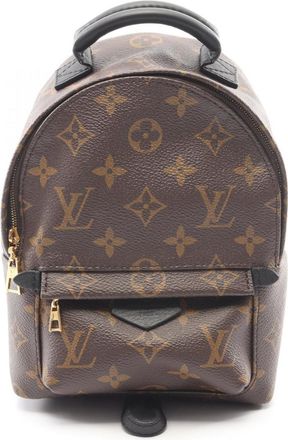 Louis Vuitton Black Brown Monogram Monogram Leather Backpack (Pre-Owned)