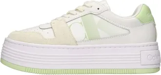 Calvin Klein Schoenen, Dames, Wit, 40 EU, Leer, Bold Flat Low