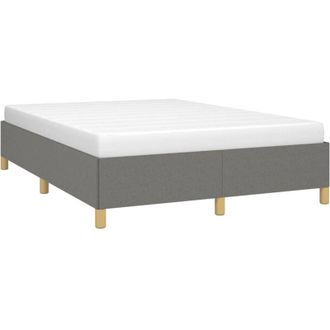 vidaXL Cama Sin Colch&oacute;n Tela Gris Oscuro 140x190 Cm Vidaxl