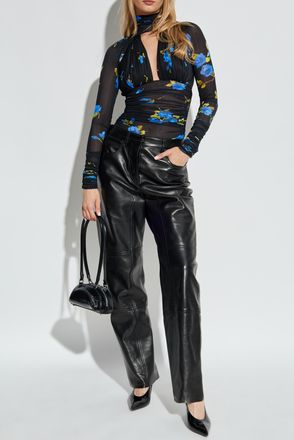 Blumarine Body With Floral Motif, Womens, Black