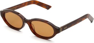 Retro Superfuture Occhiali da sole ovali Parola - Marrone