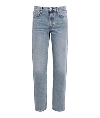 Toteme Blue Organic Denim Straight Low-Rise Jeans Size 28/71