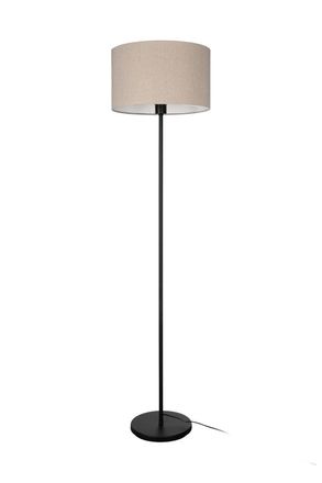 Eglo Eglo Feniglia Natural Linen Drum-Shaped Floor Lamp