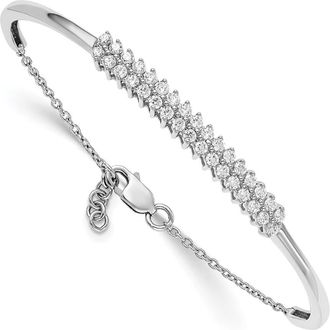 Diamond2Deal 14K Gold 1 Ct Lab Grown Diamond Bangle Bracelet