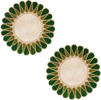Coro Cora Drops Placemat - Set of 2 in Dark Green/olive at Nordstrom