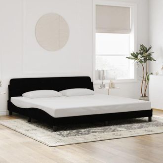 vidaXL Estructura cama sin colchón terciopelo negro 200x200 cm Vidaxl