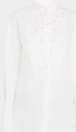 Alexander McQueen Crystal Tuxedo Blouse
