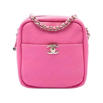 Chanel Pre-owned Mini Quilted Crossbody Bag - Dames - Pre-owned - Roze - Maat: ONE Size Leer