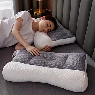 OEM Almohada De Soporte Cervical, Almohada Ergon&oacute;mica Para La Apnea Del Sue&ntilde;o, Almohada Ortop&eacute;dica Para El Sue&ntilde;o Profundo Y La Apnea Del Sue&ntilde;o (blanca)