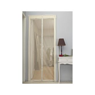 Trade Shop Trade Shop - Zanzariera Magnetica Universale 120 X 210 Cm Magneti Tenda Colore Panna Beige