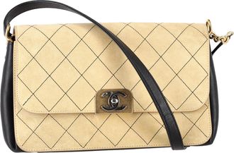 Chanel Chanel Classic Flap Bag in beige su&egrave;de