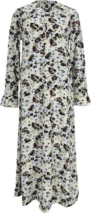 Ganni cr&ecirc;pe maxi-jurk met bloemenprint van viscose