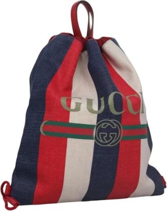 Gucci Pre-owned Canvas backpacks - Dames - Vintage Rugzakken - Veelkleurig - ONE Size - Vintage