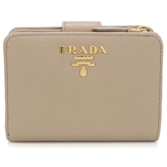 Prada Beige Leather Wallet (Bi-Fold) (Pre-Owned)