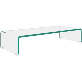 vidaXL Vidaxl - Mobile/Rialzo Porta tv in Vetro Trasparente 110x30x13 cm