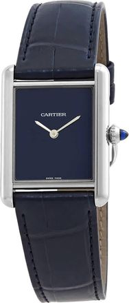 Cartier Tank Quartz Large Blue Dial Ladies Watch WSTA0055