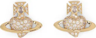 Vivienne Westwood Womens Earrings Agnatha Gold Brass