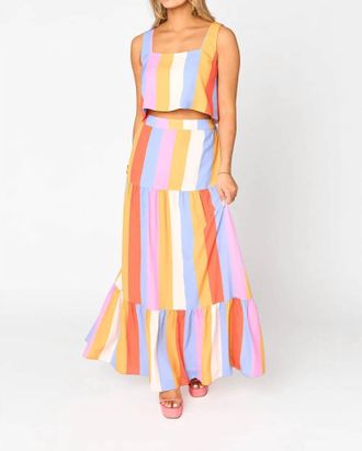 BuddyLove Pool Boy Striped Skirt Set In Multi