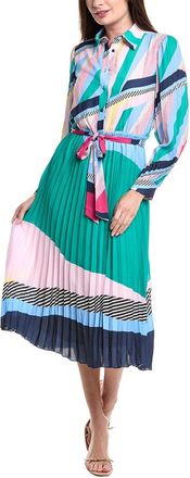 T Tahari Pleated Shirtdress