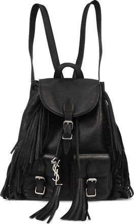 Saint Laurent 2016 fringed leather backpack - Black