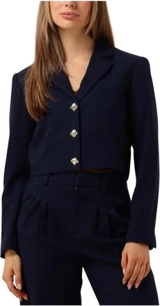 Notre-V Donkerblauwe Blazer Na-Elai - Dames - Blazers - Blauw - XL - Jassen