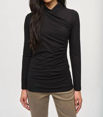 Joseph Ribkoff Jersey Knit Top In Black