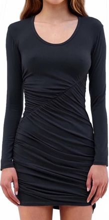 Sundry Ruched U-Neck Dress In Moonlight