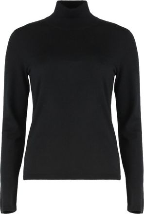 Max Mara Black High Neck Wool Sweater