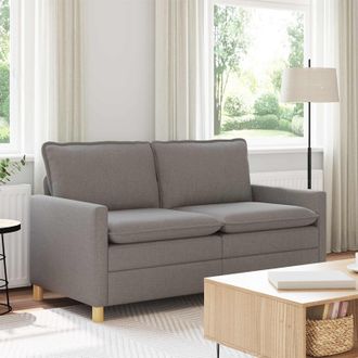 vidaXL Vidaxl Divano 2 Posto Tortora 156 X 81 X 87,5 Cm Tessuto