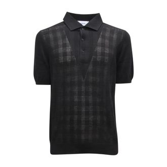 Lardini Heren, Tops, Zwart, Maat: L Piqué