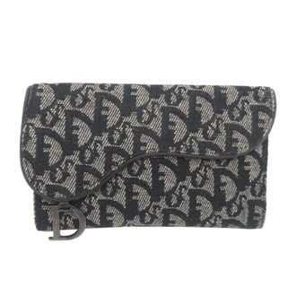 Dior Blue Jacquard Wallet (Tri-Fold) (Pre-Owned)