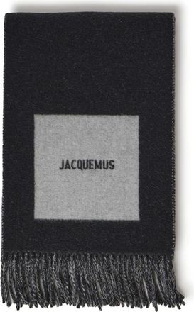 Jacquemus Rond Carr&eacute; Sjaal - Heren - Accessoires - Zwart - Maat: ONE Size Wol