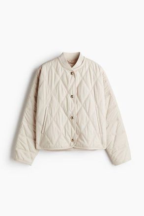 H&M Quilted Jacket in Light Beige at Nordstrom, Size Xx-Large
