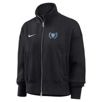 Nike Womens College (Spelman College) Nike Womens Phoenix Fleece Track Jacket in Black | ZW052NSPEC26-BLK