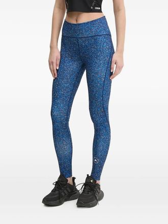 adidas by Stella McCartney scattered-print leggings - Blue