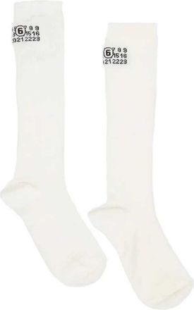 Maison Margiela Gerippte Socken mit Logo